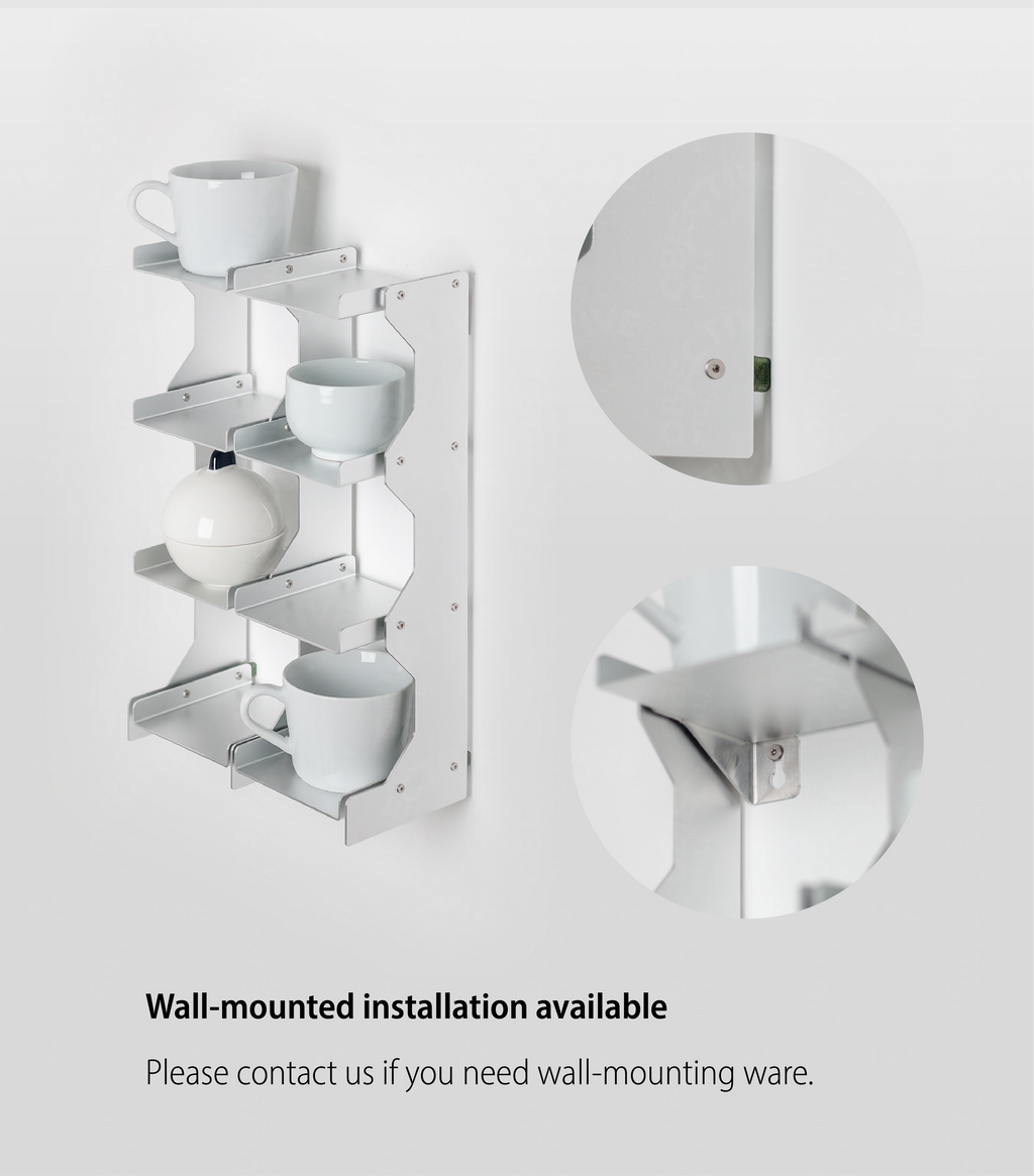 Aluminum Desktop Shelf for mugs