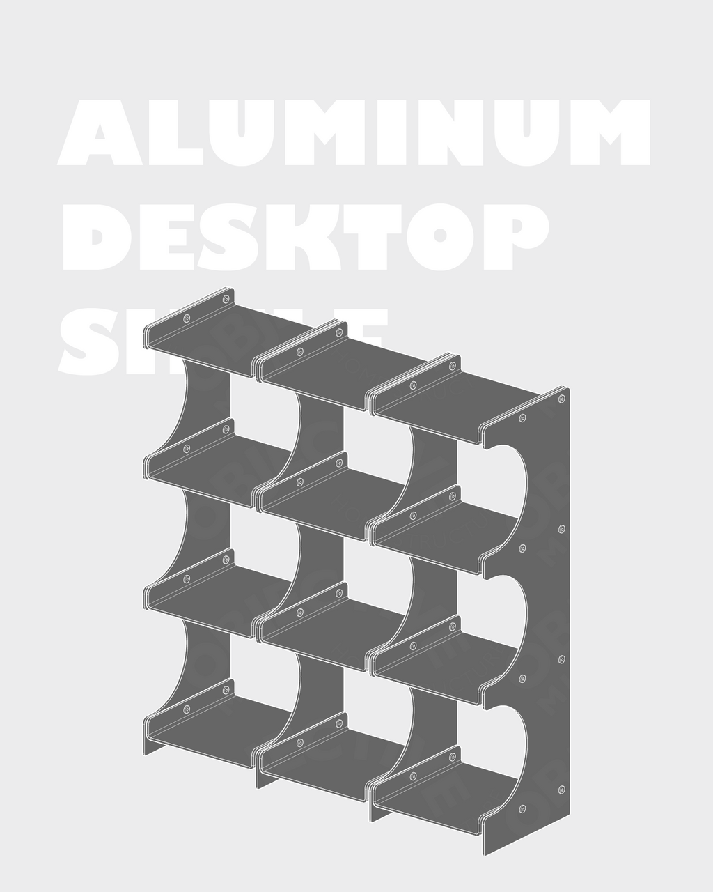 Aluminum Desktop Shelf for mugs