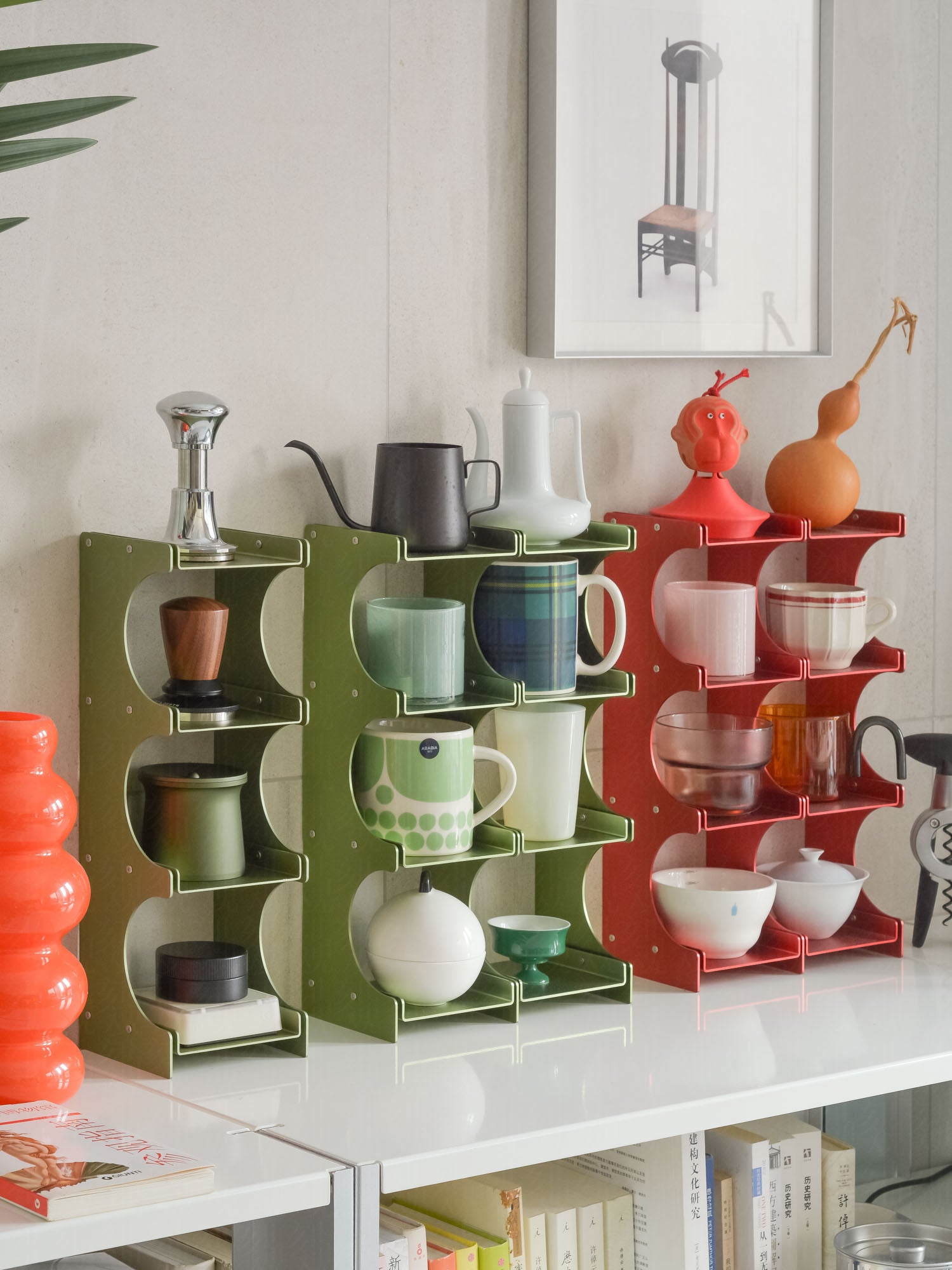 Aluminum Desktop Shelf for mugs