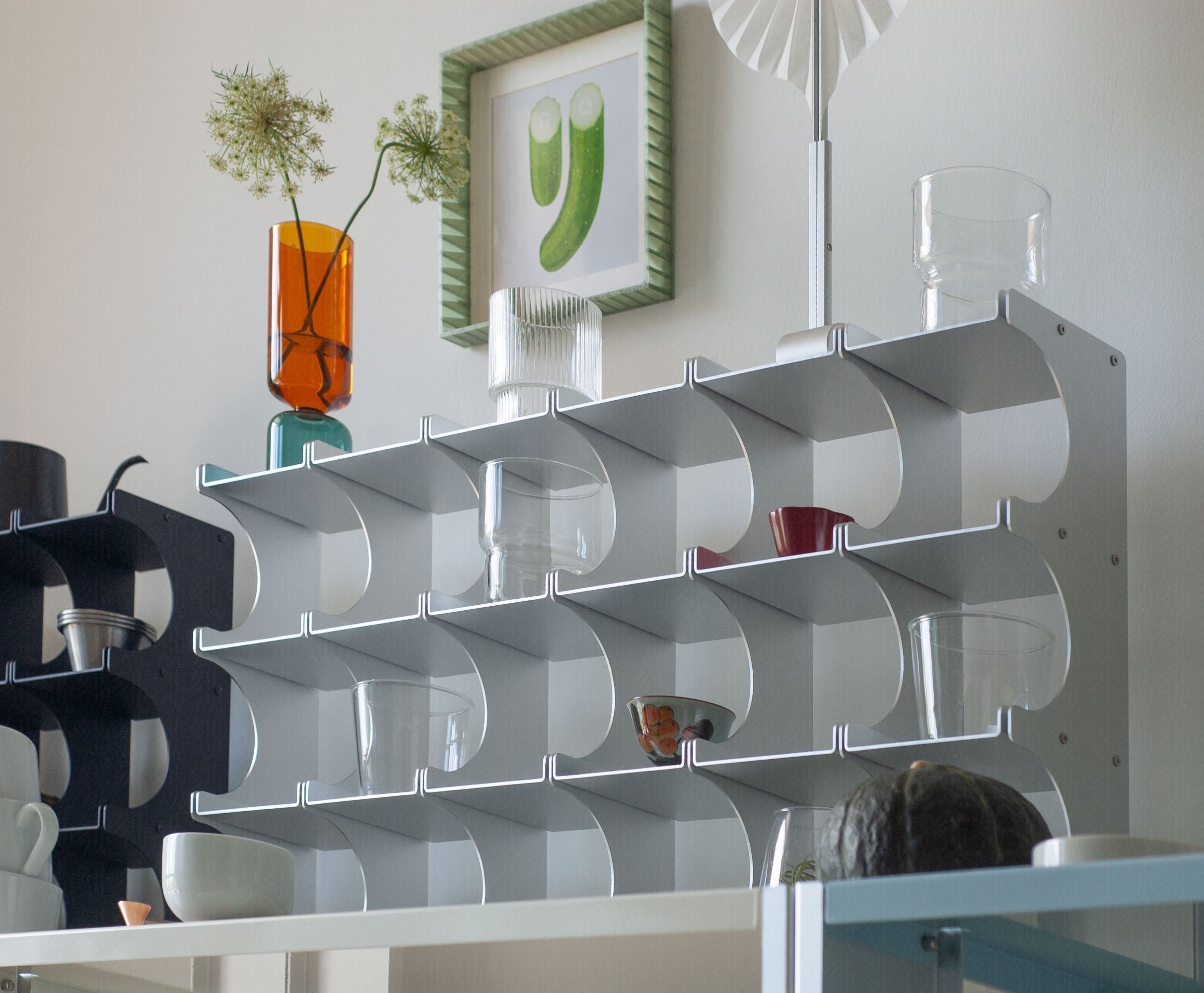 Aluminum Desktop Shelf for mugs
